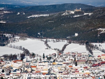 Kašperské Hory a hrad Kašperk /J789