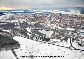 Zimní Nový rybník a Příbram /J932