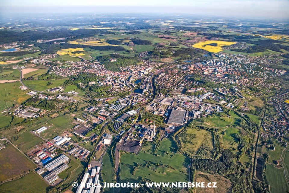 Příbram z větší výšky /J953
