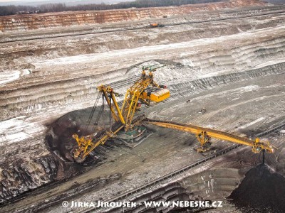 Kolesové rýpadlo UNEX KU800, Albertov, Sokolovská uhelná, povrchový důl Jiří /J159