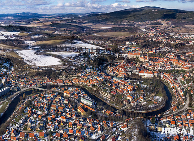 Český Krumlov – zimní panorama /J1069