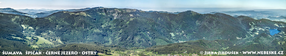 Panorama Špičák – Černé jezero – Ostrý J1563