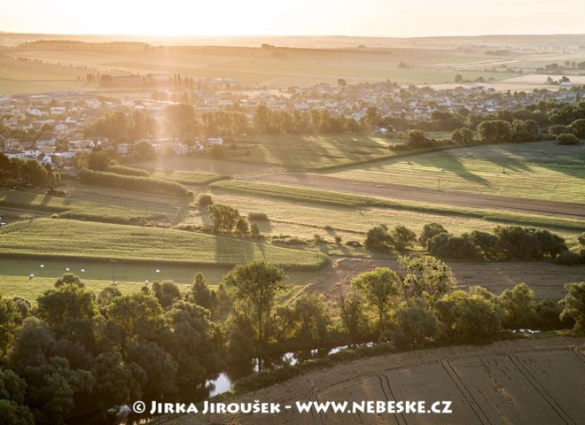 Řeka Opava a Kravaře J1860