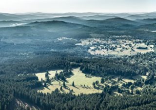 Šumava – Bučina a Knížecí Pláně panorama J1905