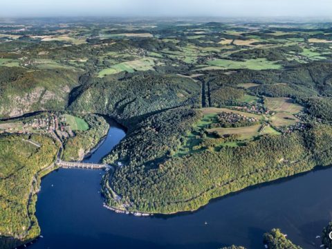 Slapská přehrada a Svatojánské proudy – panorama J1903