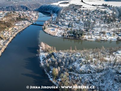 Vpravo Sázava, dole Vltava. V Davli. J2084