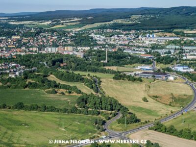 Příbram od židovského hřbitova J3650