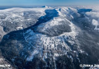 Krkonoše zimní panorama Špindlerův Mlýn J5334