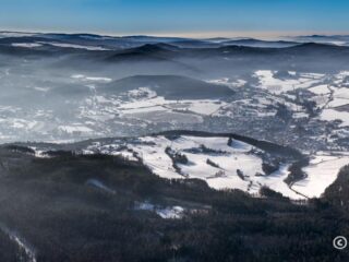 Zimní panorama Brd přes Jince 2017 J5687