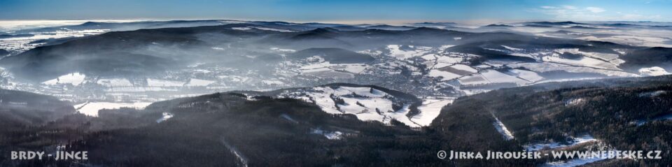 Zimní panorama Brd přes Jince 2017 J5687